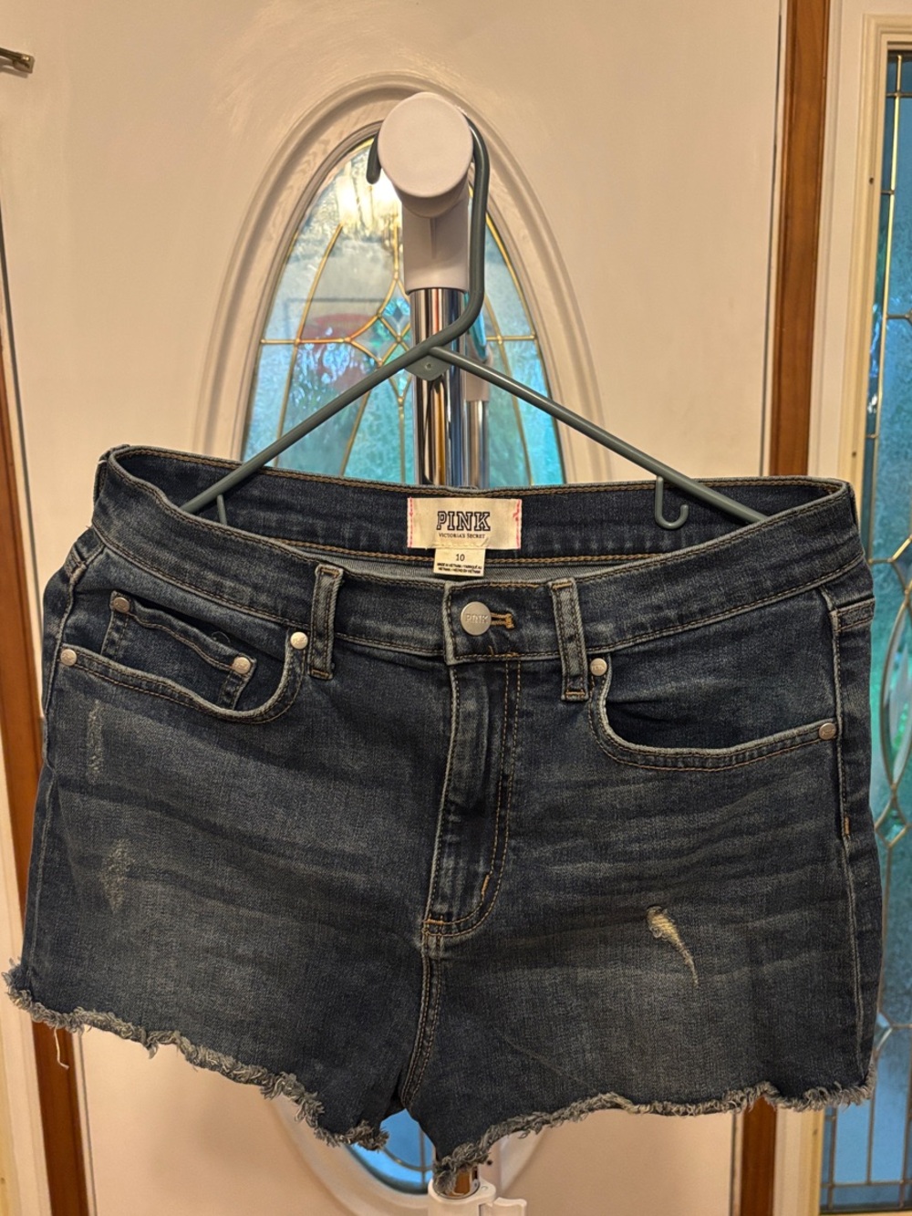 PINK Victoria's Secret Dark Blue Denim Cutoff Shorts